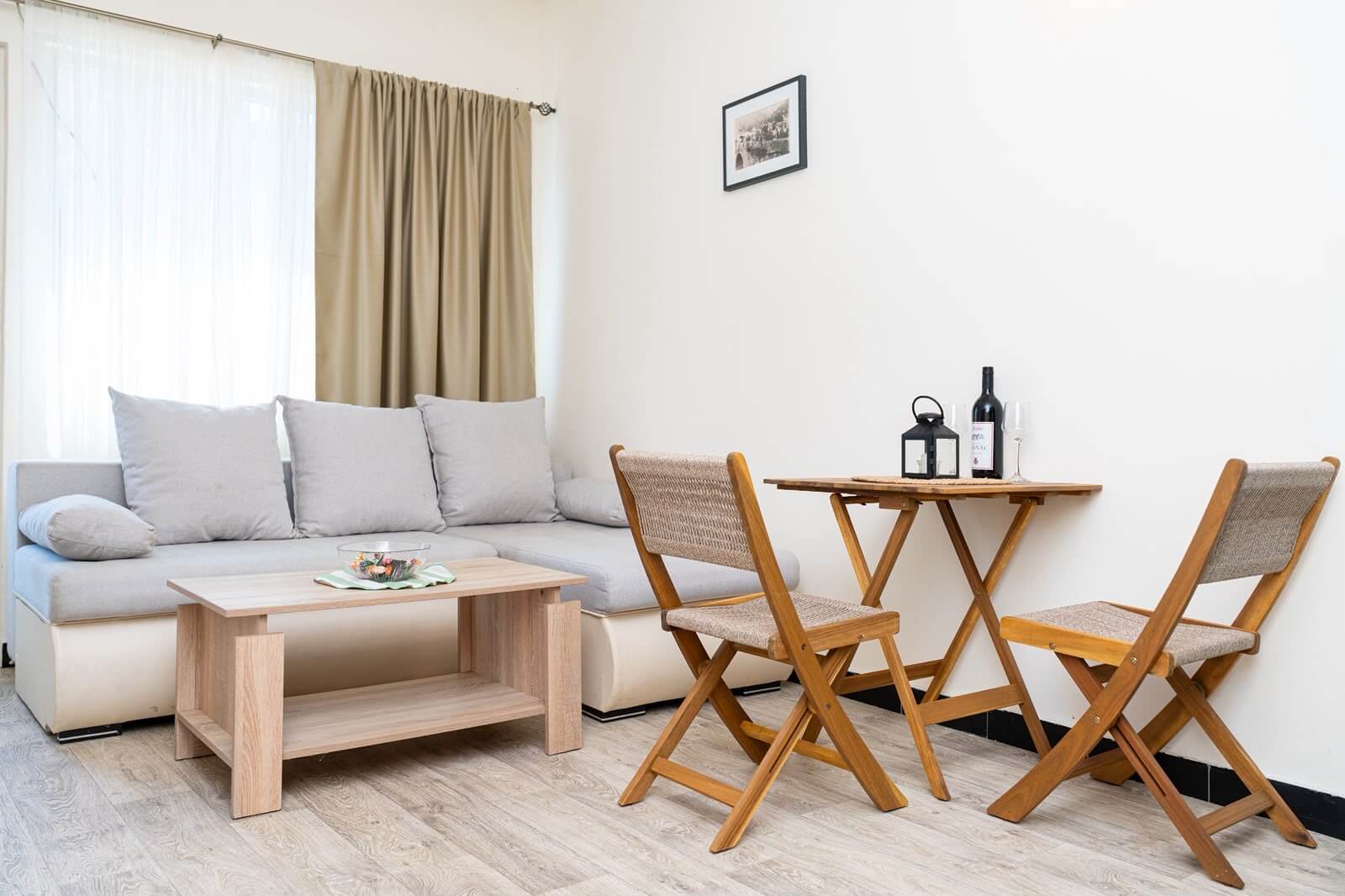 Bright, comfortable apartment lounge in Rijeka Crnojevića