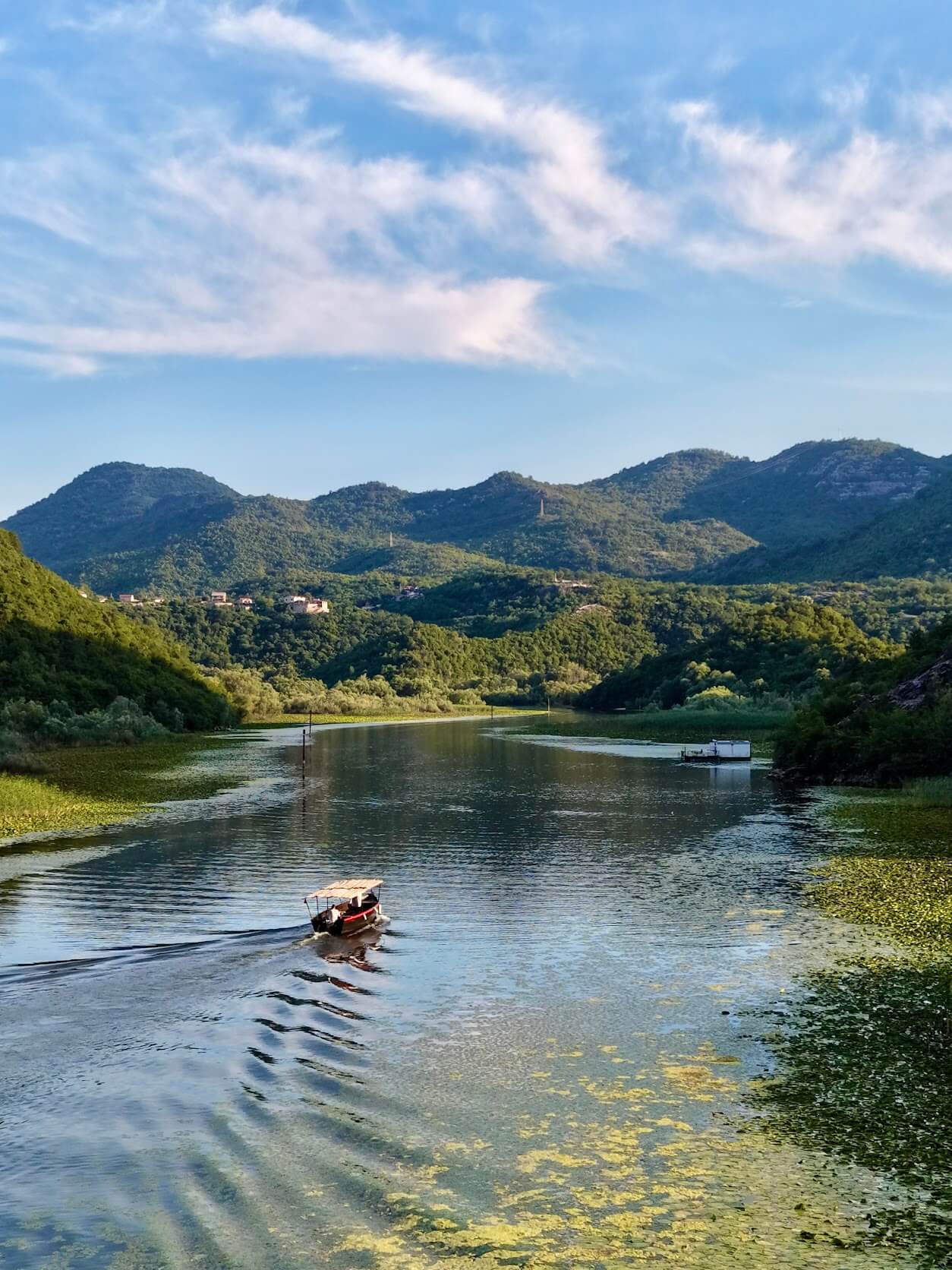 Bird's-eye view of Skadar Lake, Montenegro