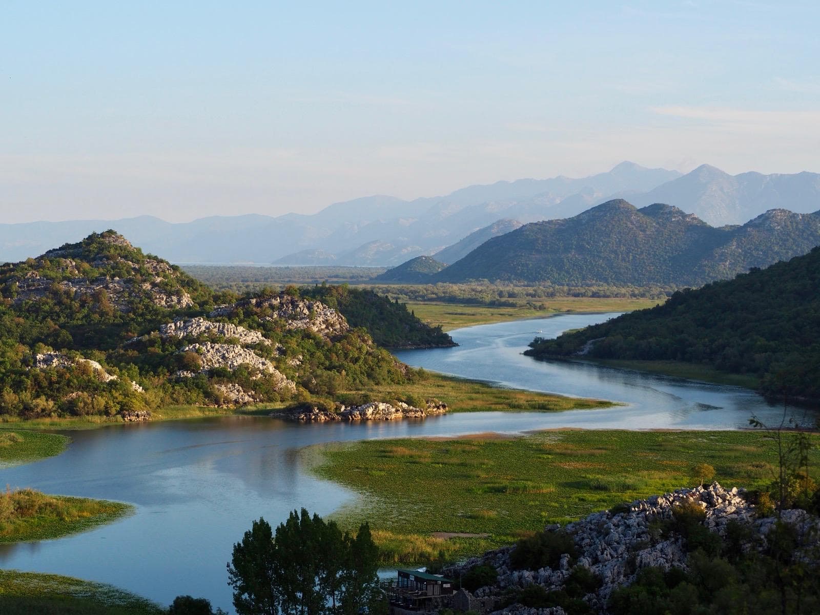 Panoramic view of Lake Skadar from Karuc